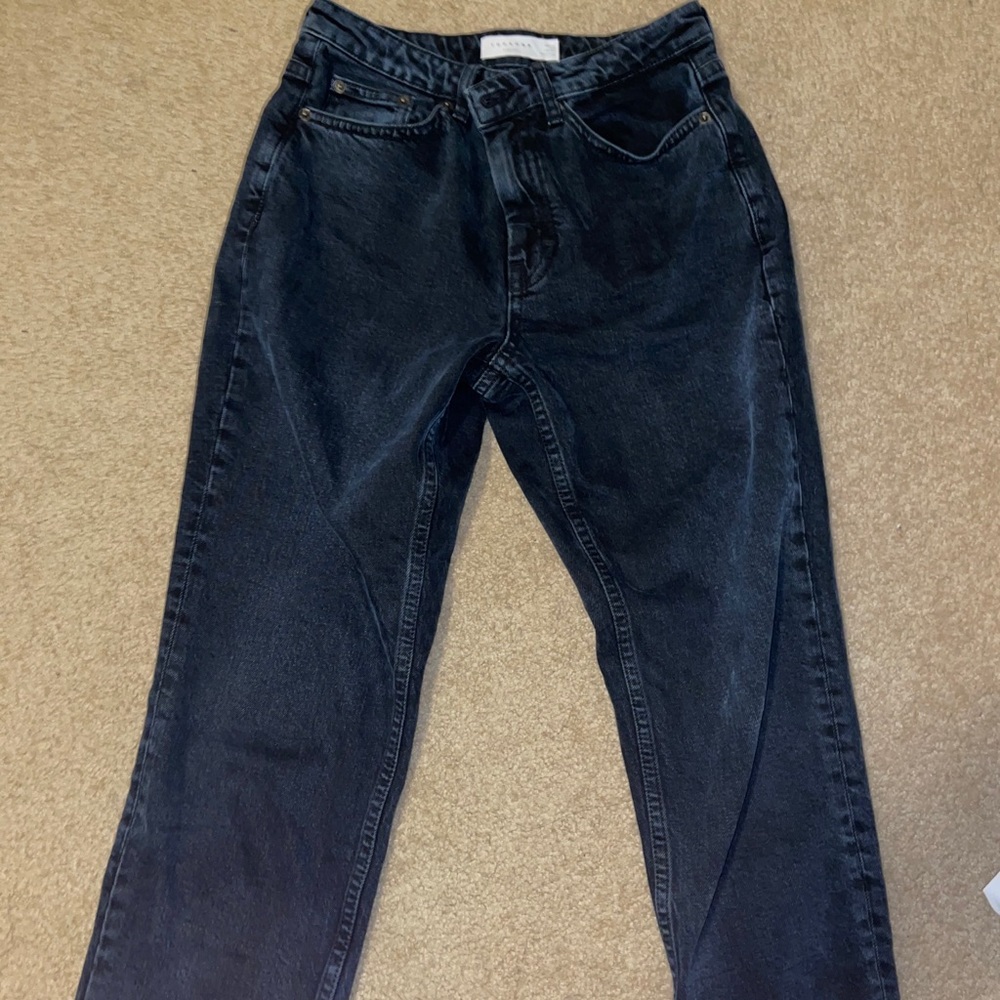 Topshop deep blue straight jeans